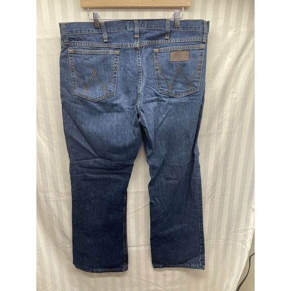 Wrangler 20X Jeans Men 38x30 Blue 100% Cotton Denim Boot Cut - Picture 3 of 4